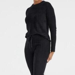 Knix "Cozzy Collection" Black Long Sleeve Crewneck Sweater